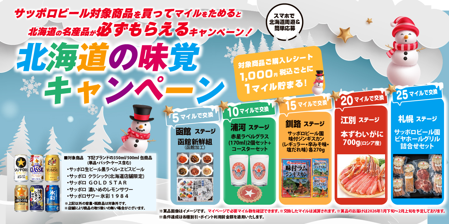 ツルハグループ・サッポロビール共同企画 マイレージキャンペーン2025